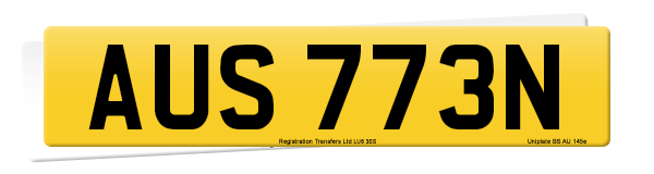 Registration number AUS 773N